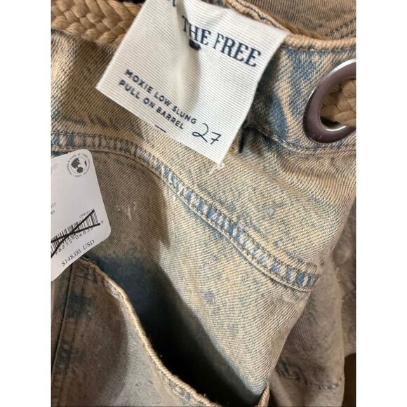 Free People We The Free Moxie Pull-On Barrel Jeans Size 27 - Picture 6 of 6